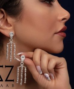 گوشواره نقره سه آویز