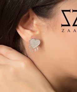 گوشواره نقره قلب