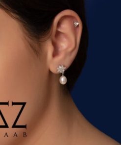 گوشواره نقره ومروارید