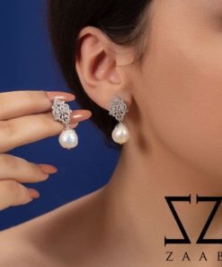 گوشواره نقره ومروارید