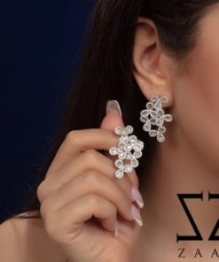 گوشواره نقره طرح شکوفه