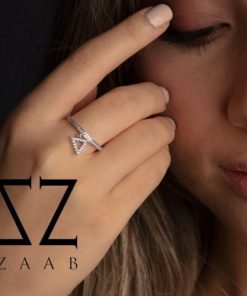 انگشتر نقره با آویز