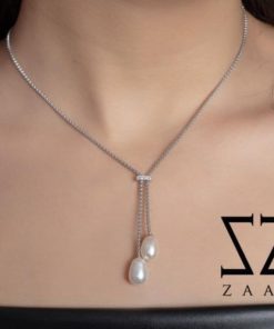 گردنبندنقره باآویزمروارید