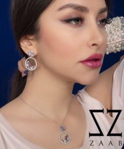 نیمست نقره گل وپروانه
