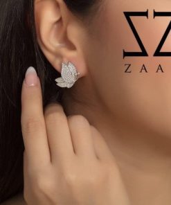 گوشواره نقره طرح پروانه
