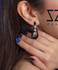 گوشواره نقره طرح جواهر