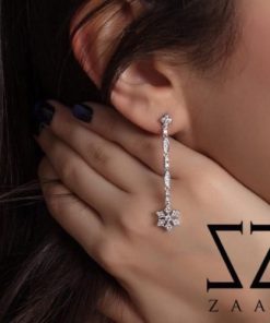 گوشواره نقره  باآویزبرف