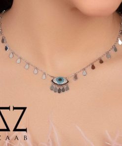 گردنبند نقره طرح چشم و نظر