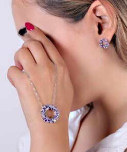 نیمست نقره طرح آمیتیست