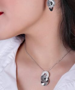 نیمست نقره طرح سه حلقه تراش