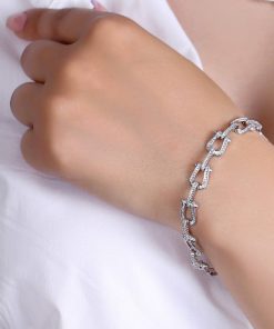 دستبند نقره طرح اُمگا Ω
