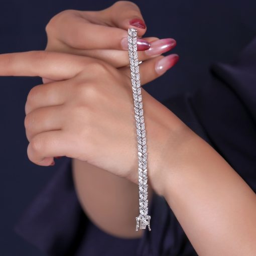 دستبند نقره گندمی