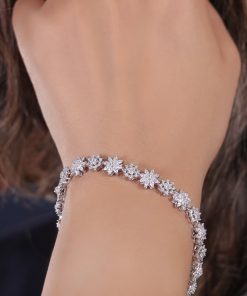 دستبند نقره فلاور و شکوفه