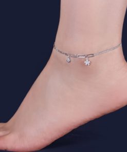 پابند نقره آویزدار شکوفه