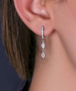 گوشواره حلقه ای با آویز اشک