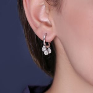 گوشواره حلقه ای با آویز گوی