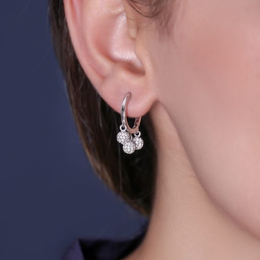 گوشواره حلقه ای با آویز گوی