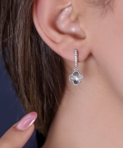 گوشواره حلقه ای با آویز ونکلیف تراش