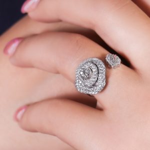 حلقه رز و برگ فری سایز