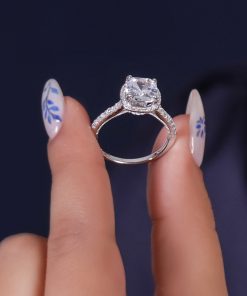 حلقه تک نگین برش الماس