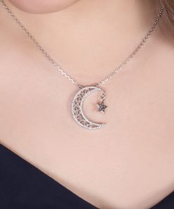 گردنبند ماه با آویز ستاره