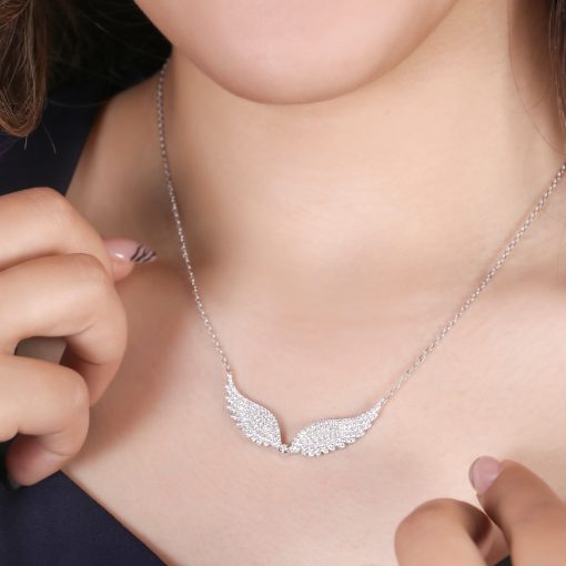 گردنبند بال فرشته مدل باز