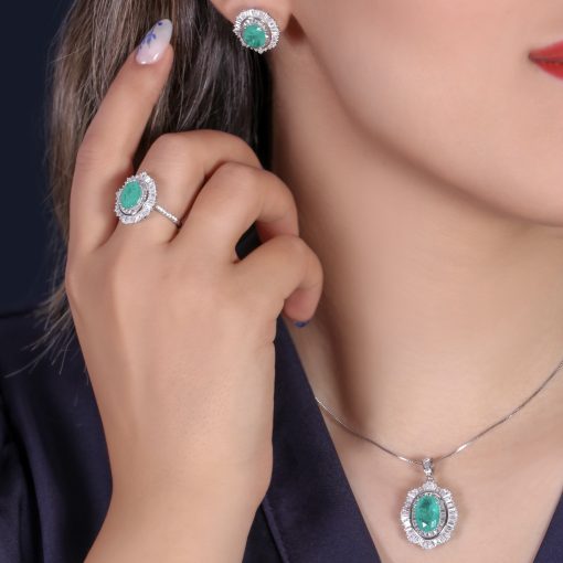 نیمست طرح جواهر با سنگ جیپسون