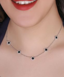گردنبند ونکلیف ریسه ای مشکی