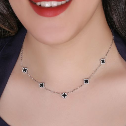گردنبند ونکلیف ریسه ای مشکی