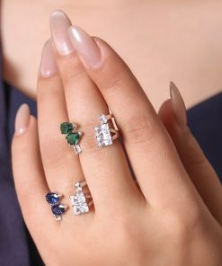 انگشتر تنیسی بانگین اشکی رنگی