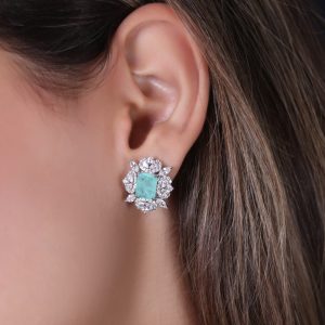 گوشواره بانگین جیپسون طرح جواهر