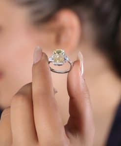 انگشتر تک نگین زرد