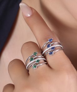 انگشترنگین اشک رنگی چند لاین