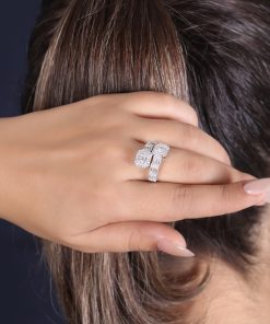 انگشتر امرالد دوبل ضربدری