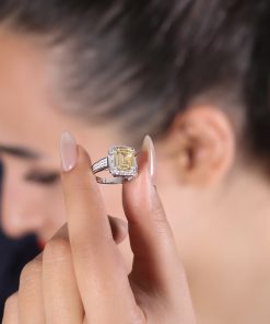 انگشتر نگین زرد امرالدکات