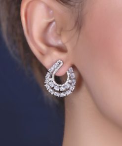 گوشواره حلزونی طرح جواهر