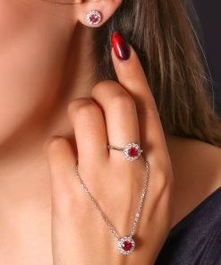 نیمست نگین گرد یاقوتی