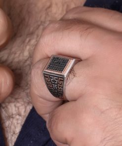 انگشتر مردانه رکاب ورساچه دورنگ