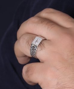 انگشتر مردانه تک نگین رکاب رولکسی