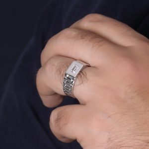 انگشتر مردانه تک نگین رکاب رولکسی