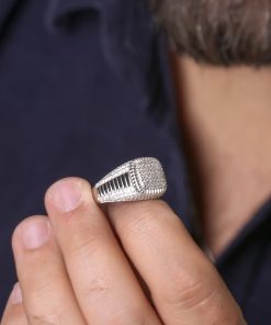 انگشتر مردانه طرح جواهر فول نگین