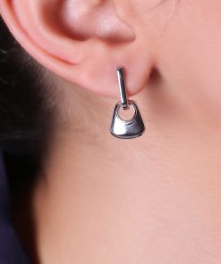 گوشواره حلقه ای با اویز قفل