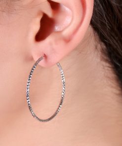 گوشواره حلقه ای تراش مثلثی ریز