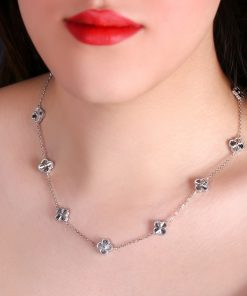 گردنبند ونکلیف ده گل تراش