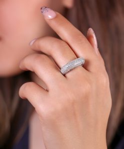 حلقه مکعبی فول نگین