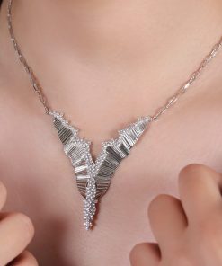 گردنبند جناقی طرح موج